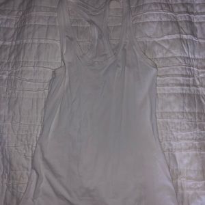 White racer back tank top